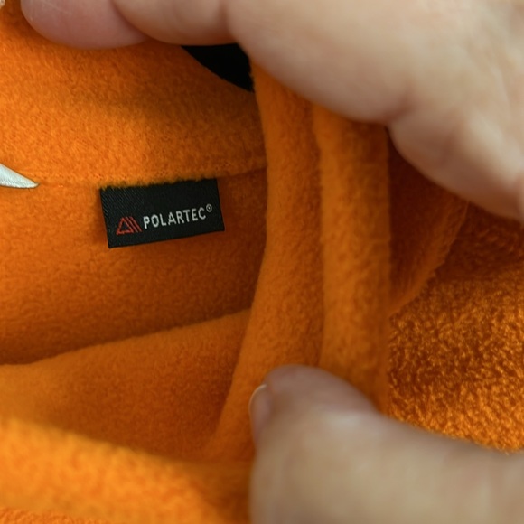 NWT Eddie Bauer Men’s Size M orange First Ascent Polartec quarter zip - Picture 4 of 9